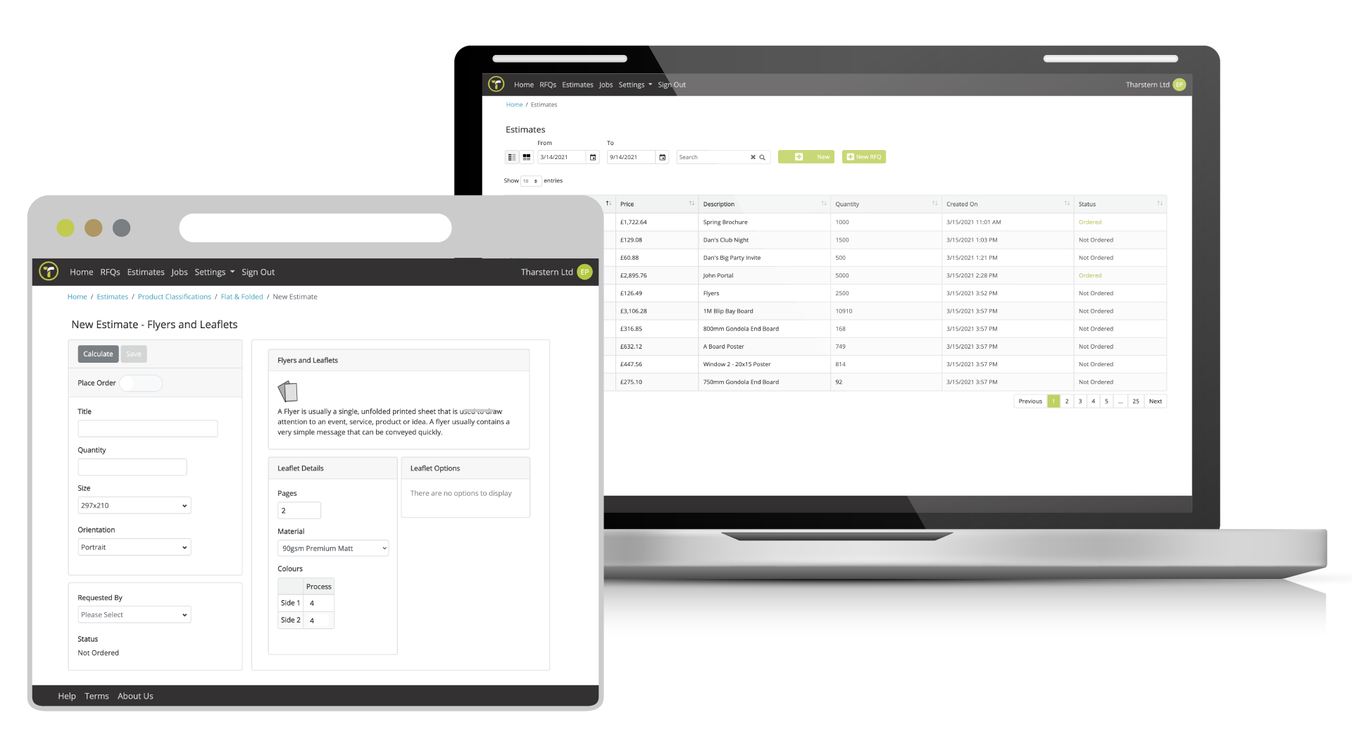screenshot of Tharstern Desktop
